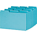 Oxford® Blank Pressboard Guides, 1/3 Cut, 5" x 8", Blue, Box Of 100