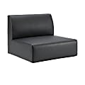 Lorell Contemporary Reception Collection Single Seat Sofa, 19.6"H x 25.5"W x 25.5"D, Material: Polyurethane, Black 1 thumbnail image