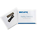 SICURIX Magnetic Custom Badge Kit - 20 / Pack - 3 1/2" Width x 2 1/4" Height - Magnetic, Top Loading - Vinyl - Clear 1 thumbnail image