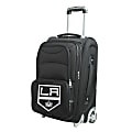 Denco Nylon Expandable Upright Rolling Carry-On Luggage, 21"H x 13"W x 9"D, Los Angeles Kings, Black