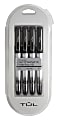 TUL® Permanent Markers, Fine Point, Silver Barrel, Black Ink, Pack Of 4 Markers