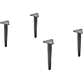 Lorell Contemporary Reception Collection Single Metal Bases, 1.5"H x 4.5"W x 9.8"D, Material: Metal, Gray 1 thumbnail image
