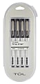 TUL® Fine Liner Felt-Tip Pens, Ultra-Fine, 0.4 mm, Silver Barrel, Black Ink, Pack Of 4 Pens  1 thumbnail image
