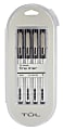 TUL® Fine Liner Felt-Tip Pens, Ultra-Fine, 0.4 mm, Silver Barrel, Black Ink, Pack Of 4 Pens 