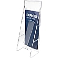 Deflecto Stand-Tall® Wall Mount Leaflet Size Literature Display, 11 7/84"H x 4 1/2"W x 3 1/4"D, Clear