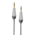 iHome® Double-Injected Nylon Audio Cable With Enhanced Strain Relief, 5', White, IH-CT2552W 1 thumbnail image