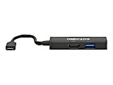 Tripp Lite USB-C Multiport Adapter HDMI 4K 60 Hz 4:4:4 HDR USB-A 100W PD Charging Black - 1 x Type C Male USB - 1 x Type A Female USB, 1 x Type C Female USB, 1 x HDMI Female Digital Audio/Video - 4096 x 2160 Supported - Nickel Connector - Black