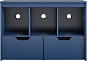 Ameriwood™ Home Nathan Kids Storage Cube With Drawers, 24-1/4”H x 35-5/8”W x 15-11/16”D, Navy
