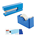 JAM Paper® 3-Piece Office Organizer Set, Blue