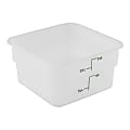 Cambro CamSquare® Food Storage Container, 2 Quart, 3" x 7" x 7", White 1 thumbnail image