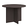 Bush Business Furniture Round Conference Table With Wood Base, Storm Gray 1 thumbnail image