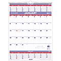 AT-A-GLANCE® 3-Month Wall Calendar, 22" x 29", 30% Recycled, January–December 2017 1 thumbnail image