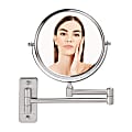 Ovente MNLFW70BR1X7X Wall-Mounted Double-Sided Vanity Makeup Mirror, 7X Magnification, Nickel 1 thumbnail image