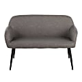 LumiSource Daniella High-Back Bench, Gray/Black 1 thumbnail image