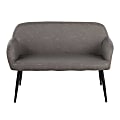 LumiSource Daniella High-Back Bench, Gray/Black