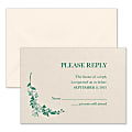 Custom Premium Wedding & Event Response Cards With Envelopes, 4-7/8" x 3-1/2", Flowery Frame, Box Of 25 Cards 1 thumbnail image