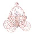 LumiSource Carriage Uplight Lamp, 8"H, Matte Heavenly Pink