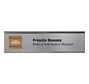 The Mighty Badge™ do-it-yourself Classic Wall Signage Kit, 2" x 8", Silver, Pack of 6