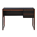 Linon Claudina 44"W 2-Drawer Home Office Computer Desk, Black/Walnut 1 thumbnail image