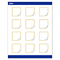 Avery® Print-To-The-Edge Cards With Sure Feed®, S00-DMX-PRMWC10, 2" x 2", Matte White, Preprinted Double Gold Border with Floral Design, Pack Of 120 1 thumbnail image