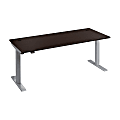 Move 40 Series by Bush Business Furniture Electric Height-Adjustable Standing Desk, 72" x 30", Mocha Cherry/Cool Gray Metallic, Standard Delivery 1 thumbnail image