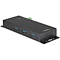 Line StarTech.com 4 Port USB C Hub 10Gbps - Metal Industrial USB 3.2/3.1 Gen 2 Type-C Hub - 3A/1C - USB-C or USB-A Host - Mountable - ESD/Surge
