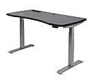 WorkPro® Electric 60"W Height-Adjustable Standing Desk with Wireless Charging, Black 1 thumbnail image