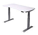 WorkPro® Electric Height-Adjustable Standing Desk with Wireless Charging, 60", White