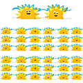 Eureka School Extra-Wide Deco Trim, Die-Cut, Growth Mindset Sun & Clouds, 37’ Per Pack, Set Of 6 Packs