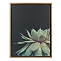 Uniek Kate And Laurel Sylvie Framed Canvas Wall Art, 18" x 24", Succulent Plant