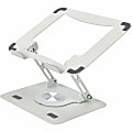 Uncaged Ergonomics Swivel Laptop Stand for Desk - Adjustable Laptop Riser Cooler with 360 Rotation - Up to 15.6" Screen Support - 19 lb Load Capacity - 10.2" Width x 10" Depth - Desk - Metal - White