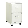Realspace 18"D SOHO Vertical Letter-Size Mobile File Cabinet, 2 Drawers, Pearl White 1 thumbnail image