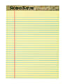 TOPS™ Second Nature® 100% Recycled Writing Pad, 8 1/2" x 11 3/4", Legal Ruled, 50 Sheets, Canary