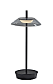 Adesso ADS360 Ako LED Cordless Table Lamp, Black with Clear Acrylic White Shade 1 thumbnail image