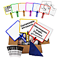 KleenSlate® Customizable Whiteboards With Clear Dry-Erase Sleeves, 13" x 8", Assorted Color, Set Of 36 1 thumbnail image