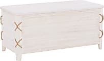 Powell Marsden Rope Cedar Storage Chest, 18"H x 38"W x 18"D, White 1 thumbnail image