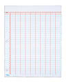 TOPS® Data Pad, 9 Column & Summary, 3-Hole Punched, 25 Sheets, White 1 thumbnail image