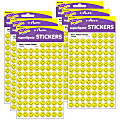 TREND SuperSpots Stickers, Yellow Smiles, 800 Stickers Per Pack, Set Of 8 Packs 1 thumbnail image