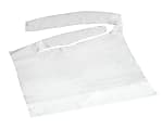 Medline Waterproof Plastic Bibs With Crumb Catchers, 16" x 24", White, Case Of 500