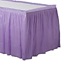 Amscan Plastic Table Skirts, Lavender, 21’ x 29”, Pack Of 2 Skirts