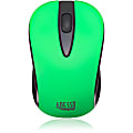 Adesso iMouse S70G - Wireless Optical Neon Mouse - Optical - Wireless - Radio Frequency - 2.40 GHz - No - Neon Green - USB - 1000 dpi - Scroll Wheel - 3 Button(s) - Symmetrical