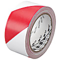 3M™ 767 Striped Vinyl Tape, 3" Core, 2" x 36 Yd., Red/White, Case Of 2