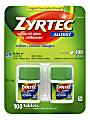 Zyrtec Antihistamine Allergy Tablets, 50 Tablets Per Bottle, Pack Of 2 Bottles