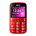 BLU Joy J010 Senior-Friendly Cell Phone, Red, PBN201133