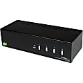 StarTech.com Dual DVI USB KVM Switch with Audio - KVM / audio / USB switch - USB - 4 ports - 1 local user - 4 x 1 - 4 x Type B USB 1 thumbnail image