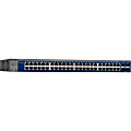 Netgear ProSafe GS752TXS Ethernet Switch - 48 Ports - Manageable - Gigabit Ethernet, Fast Ethernet - 10/100/1000Base-T - 2 Layer Supported - Power Supply - Rack-mountable, Desktop - Lifetime Limited Warranty