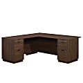 Sauder® Palo Alto™ 72"W Commercial L-Shaped Computer Desk, Spiced Mahogany™