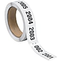 Tape Logic® Consecutive Numbered Labels, DL1245, 2001 - 2500, Rectangle, 1" x 1 1/2", Black/White, Roll Of 500