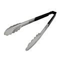Vollrath 12" Tongs With Antimicrobial Protection, Silver/Black 1 thumbnail image