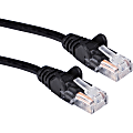 QVS 3-Pack 3ft CAT6/Ethernet Gigabit Flexible Molded Black Patch Cord - Black - 3 Pack